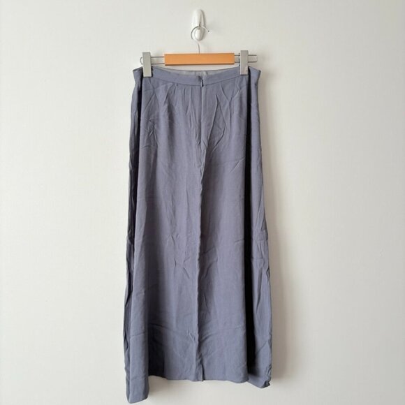 Aritzia Wilfred Flowy Midi Skirt Dusty Blue Size 4 - Picture 3 of 4